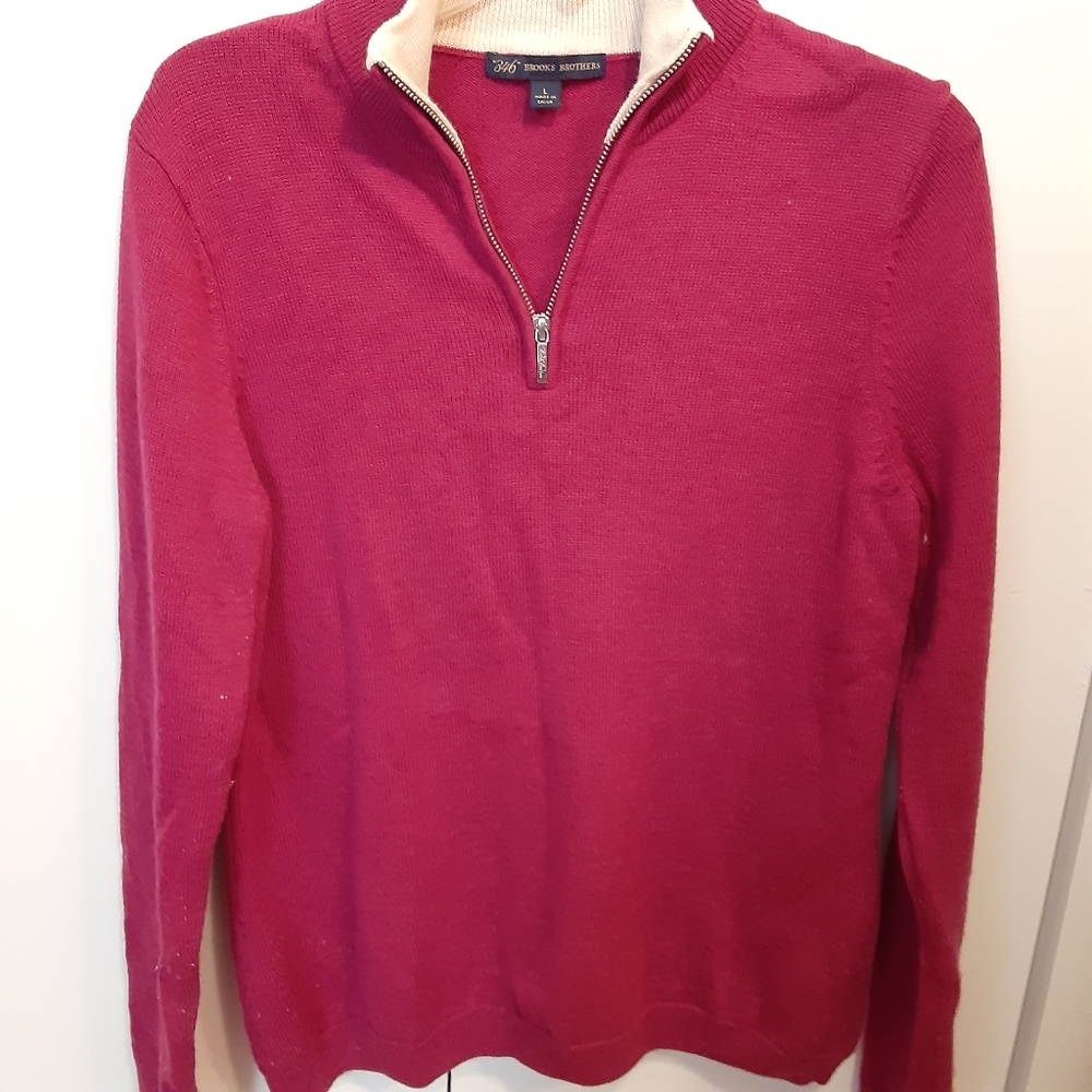 Brooks Brothers berry colored sweater